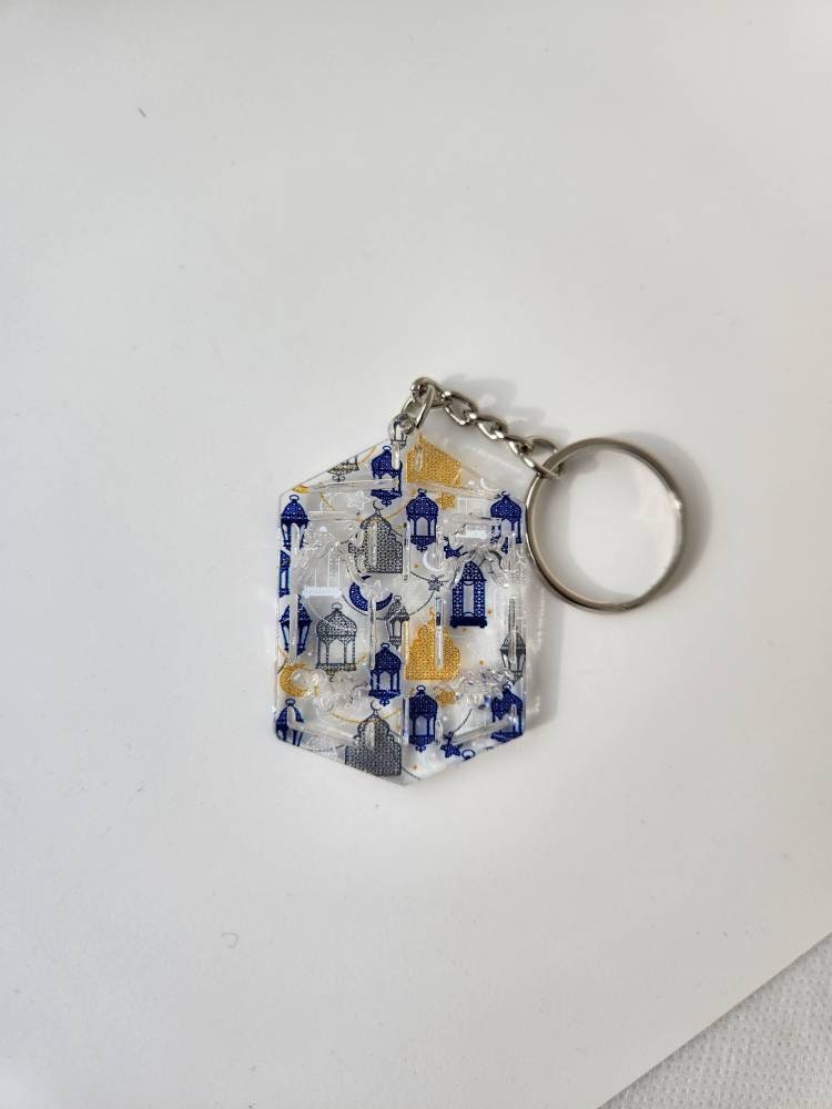 Ramadan cubic keychain, Lantern design keychain for ramadan, key tag, gift keychain, eid celebration
