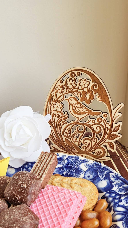 Easter Egg table wood ornament, bird egg, easter decoration, table accent.