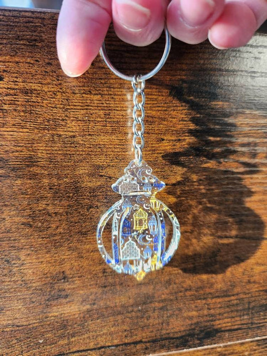 Ramadan circular keychain, Lantern design keychain for ramadan, key tag, gift keychain, eid celebration