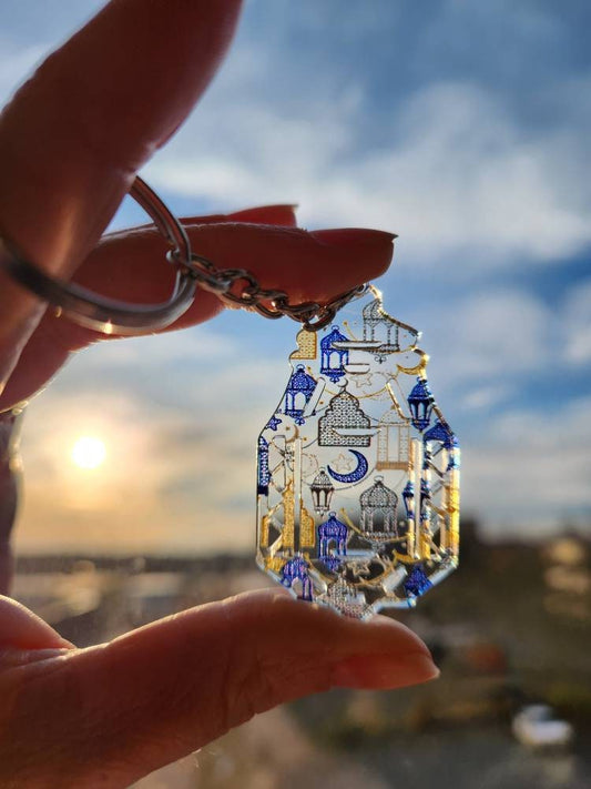 Ramadan elegant keychain, Lantern design keychain for ramadan, key tag, gift keychain, eid celebration